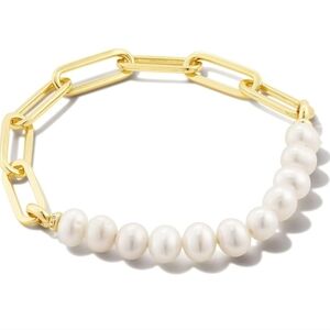 Kendra Scott Gold Link Bracelet with Pearls